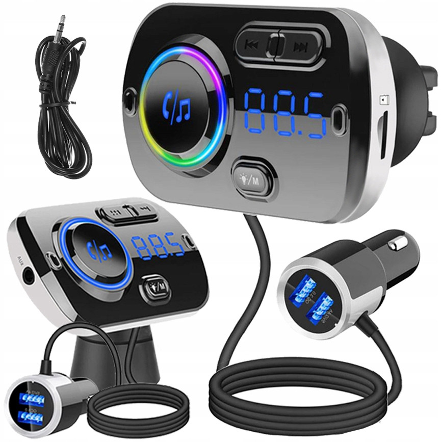 Bluetooth Transmitter 5 Edr MP3 Nabíječka Qc 2XUSB