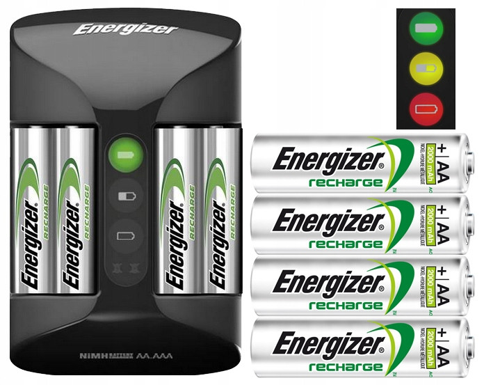Nabíječka Akumulátorů Aaa Aa Energizer 4 Akumulátorů Aa 2000