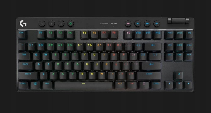 Logitech Pro X Tkl bezdrátová klávesnice 2,4GHz bluetooth Led