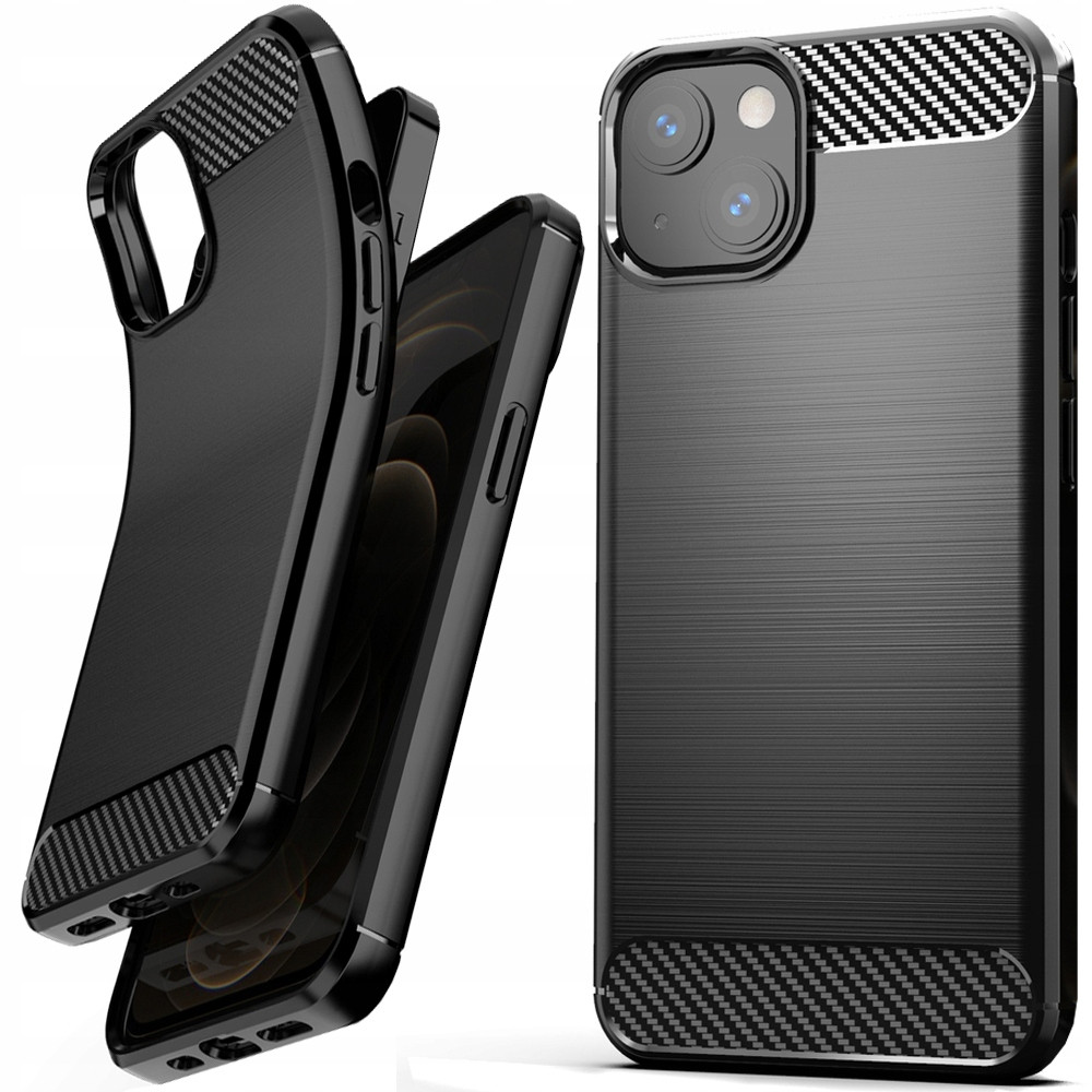 Carbon Case Pouzdro Case Kryt Obal Pouzdro Pro Iphone 13 Mini Černé