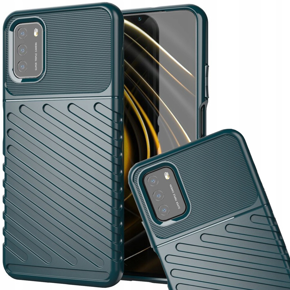 Thunder Case Pouzdro Case Kryt Obal Pro Xiaomi Poco M3/REDMI 9T Zelené