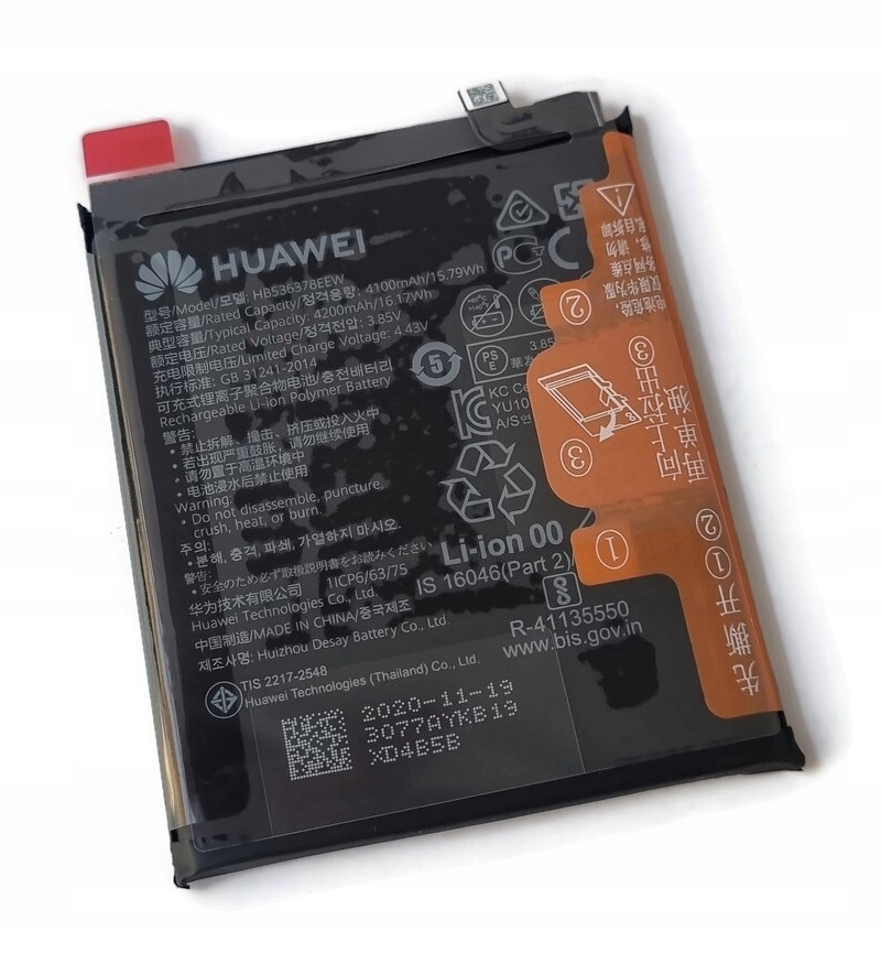 Org Nová originální baterie akumulátor 4200 pro Huawei P40 Pro HB536378EEW