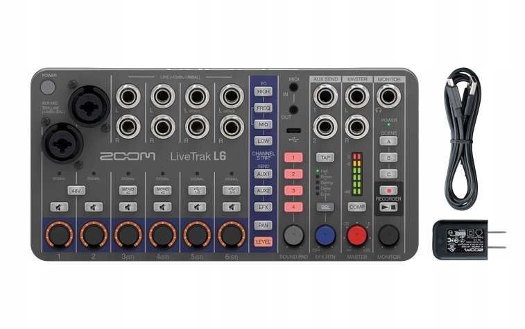 Zoom LiveTrak L-6 10 stopový digitální mixážní pult a 32bitový audio rekordér