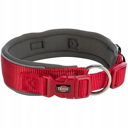 Trixie Premium obojek extra široký, L-XL: 53-62 cm/50 mm, červená/grafit