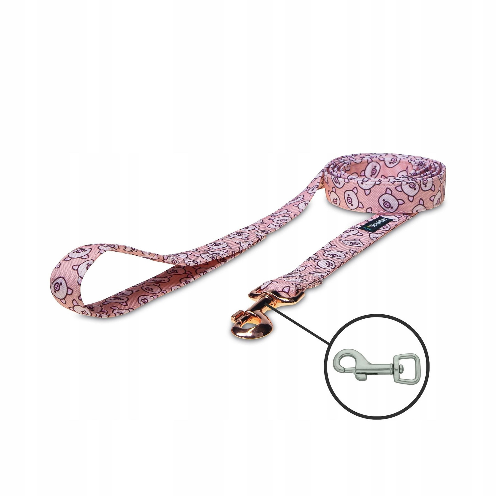 Vodítko městské pro malého mikro psa prasátka růžové 200cm 15mm Xxs Xs