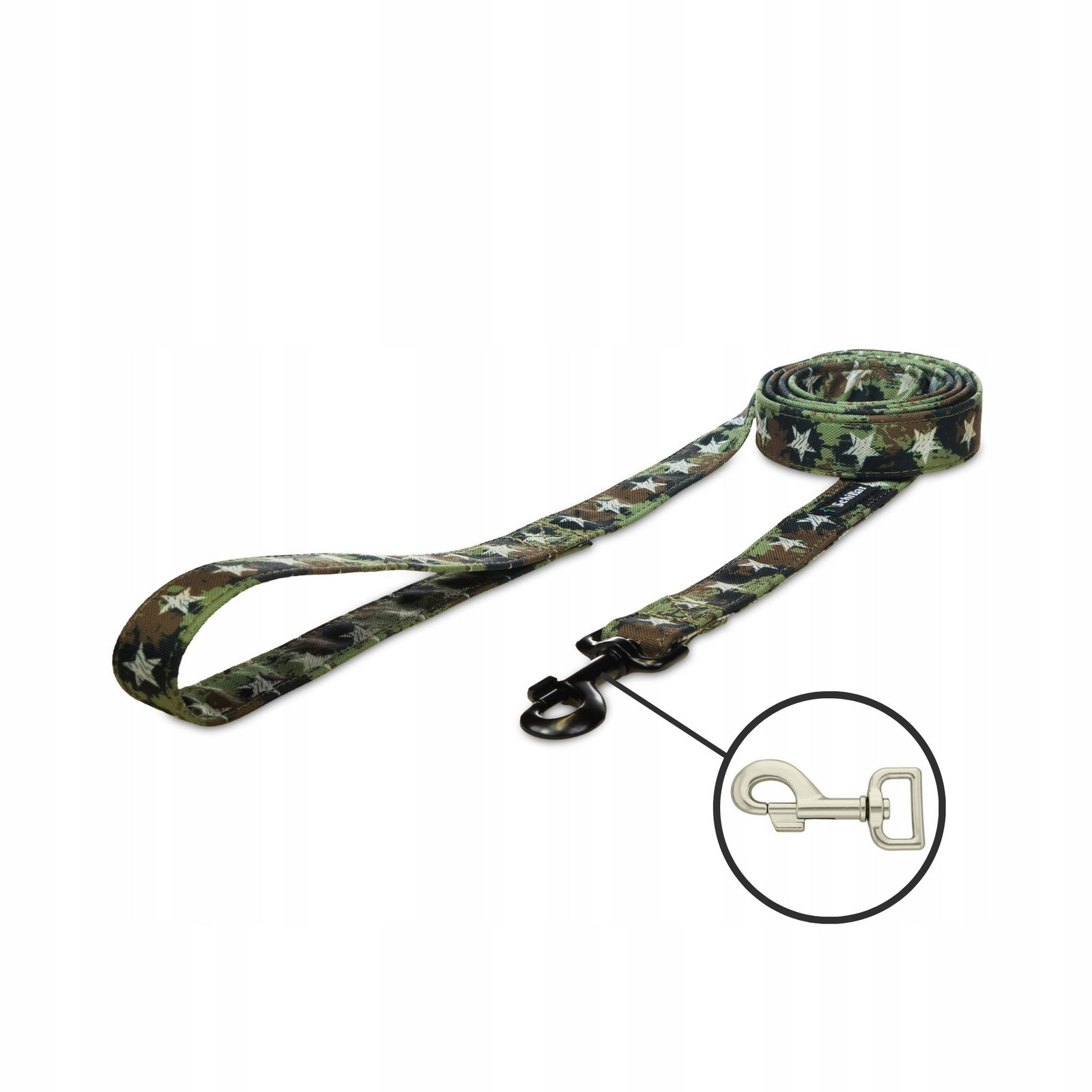 Vodítko městské pro velkého středního psa military star maskáčový 150cm 25mm L XL