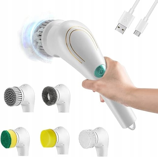 Elektrický čisticí kartáč s 5 výměnnými hlavicemi