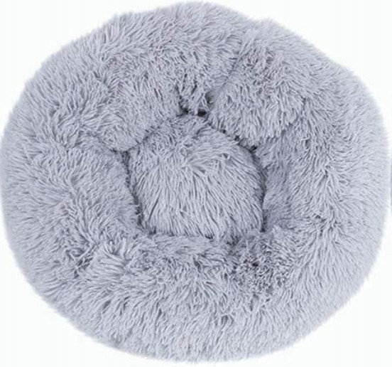 pelíšek/polštář pro psa odstíny bílé a šedé 55 cm x 55 cm