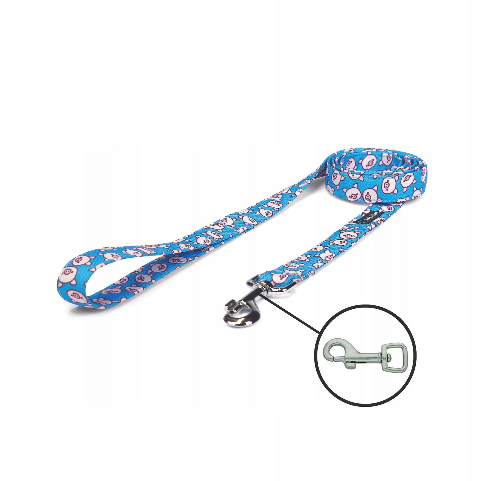 Vodítko městské pro malého mikro psa prasátka modré 150cm 15mm Xxs Xs