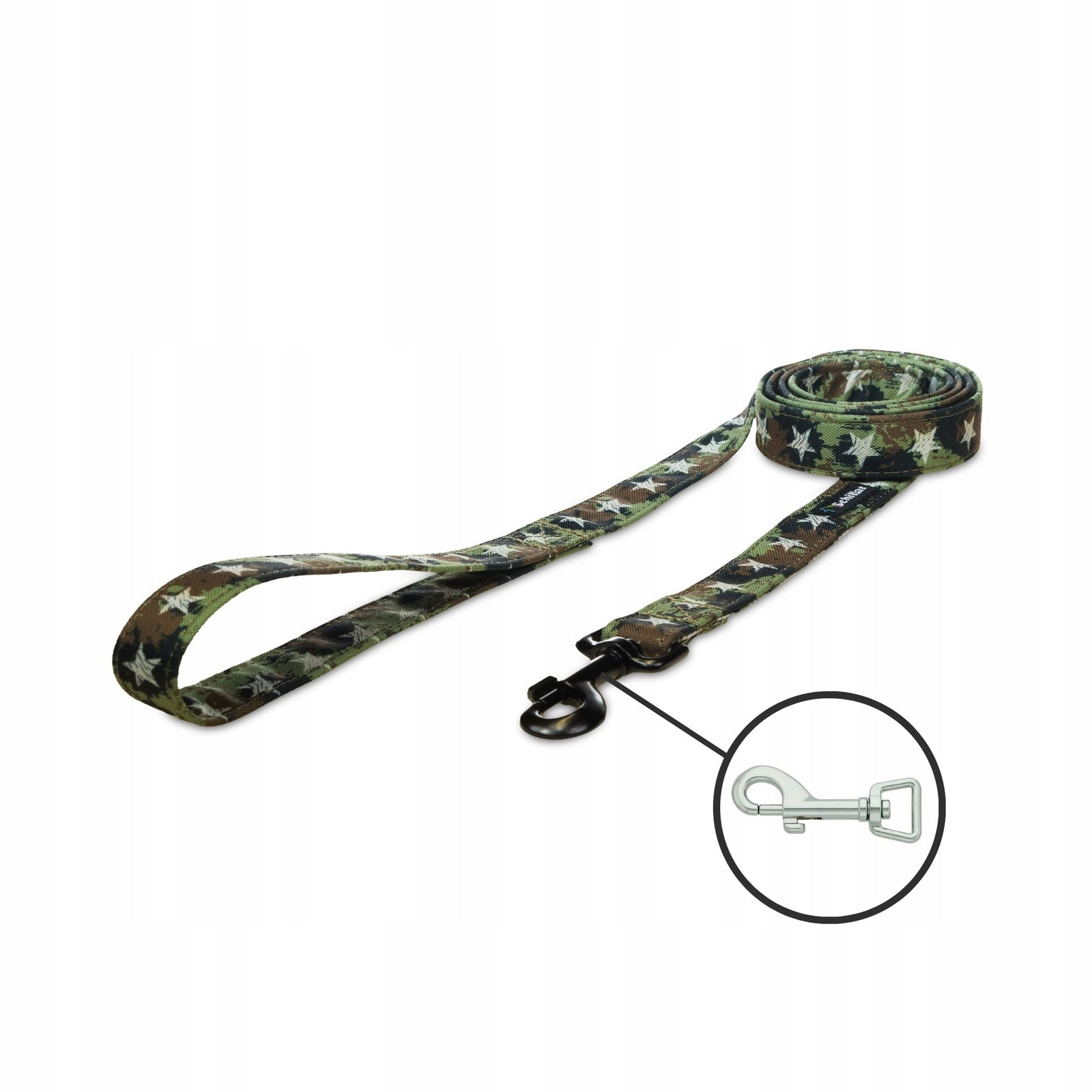 Vodítko městské pro malého středního psa military star maskáčový 200cm 20mm S M