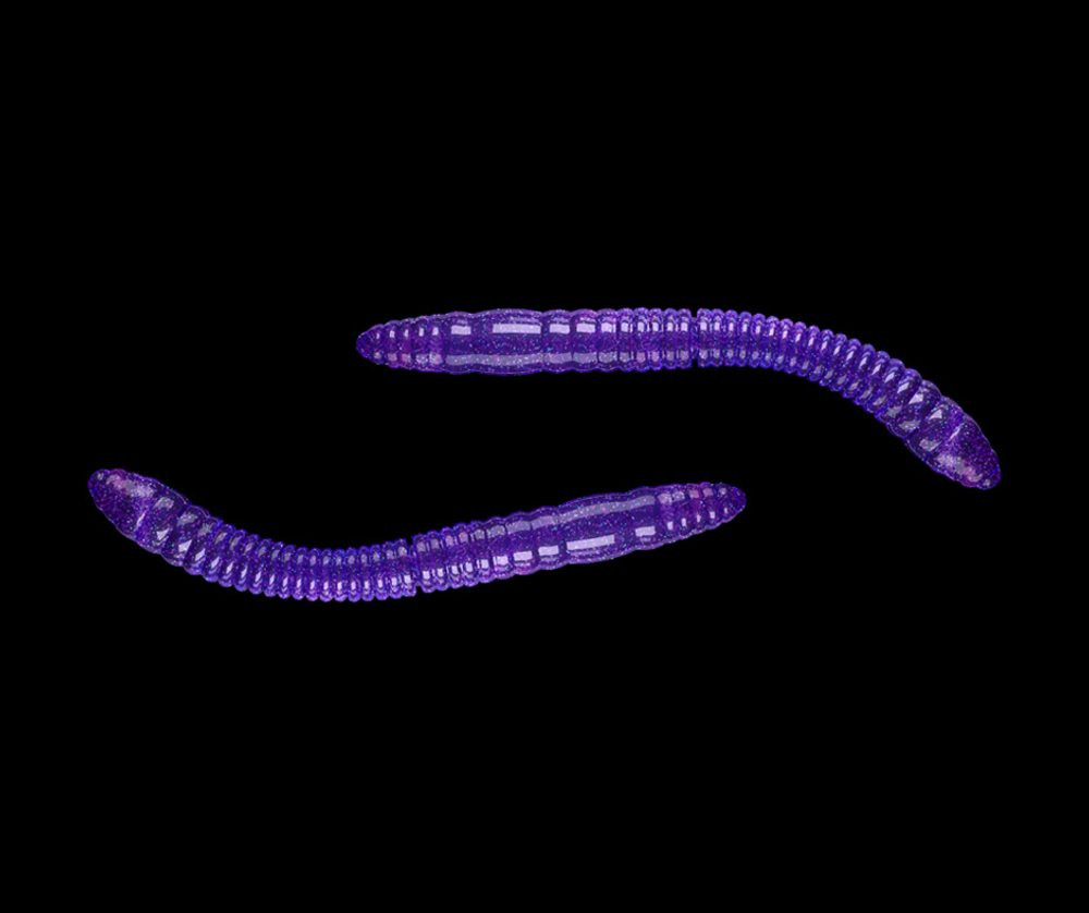 Libra Lures Fatty D’Worm Purple with Glitter - D’Worm Tournament 5,5cm 12ks