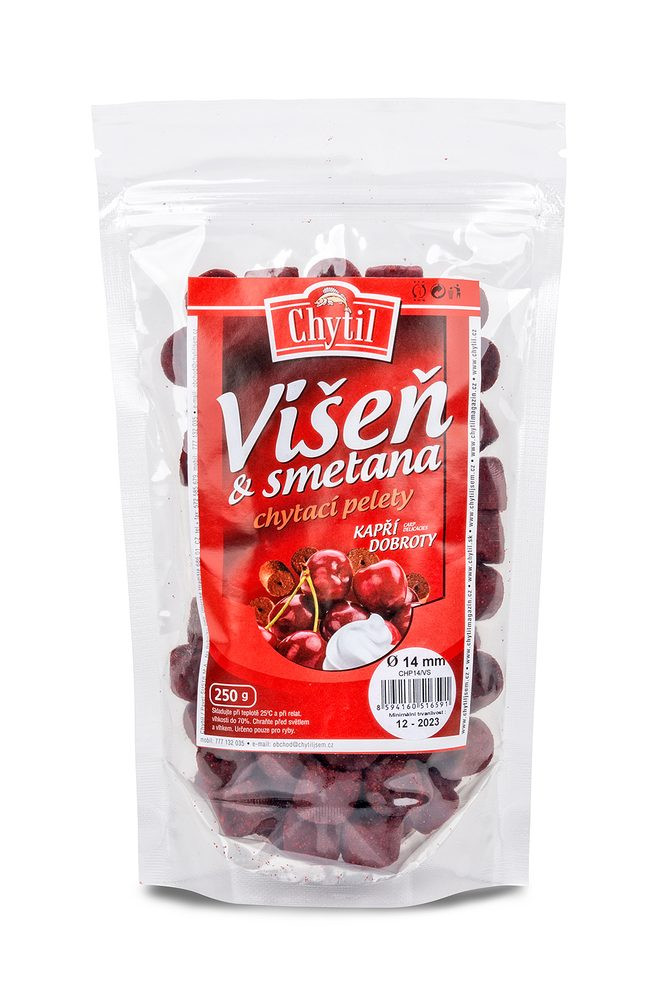 Chytil Chytací pelety s dírou 250 g - Višeň  Smetana  14 mm