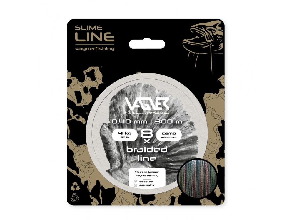 Vagner Šňůra Braided Line Camo Multicolor 300m - 0,40mm