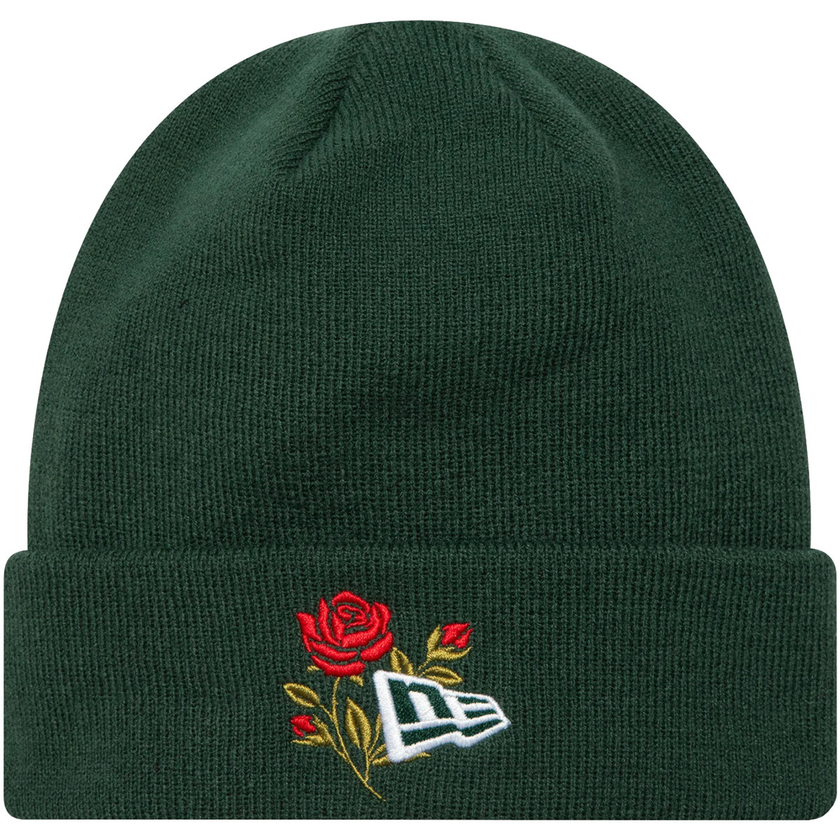 New-Era  Rose Icon Cuff Knit Beanie Hat  Zelená