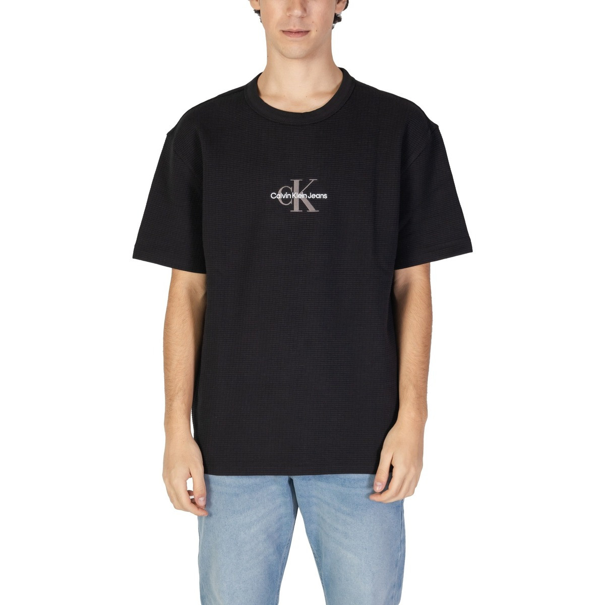 Calvin Klein Jeans  CITY GRID SS TEE J30J325645  Černá