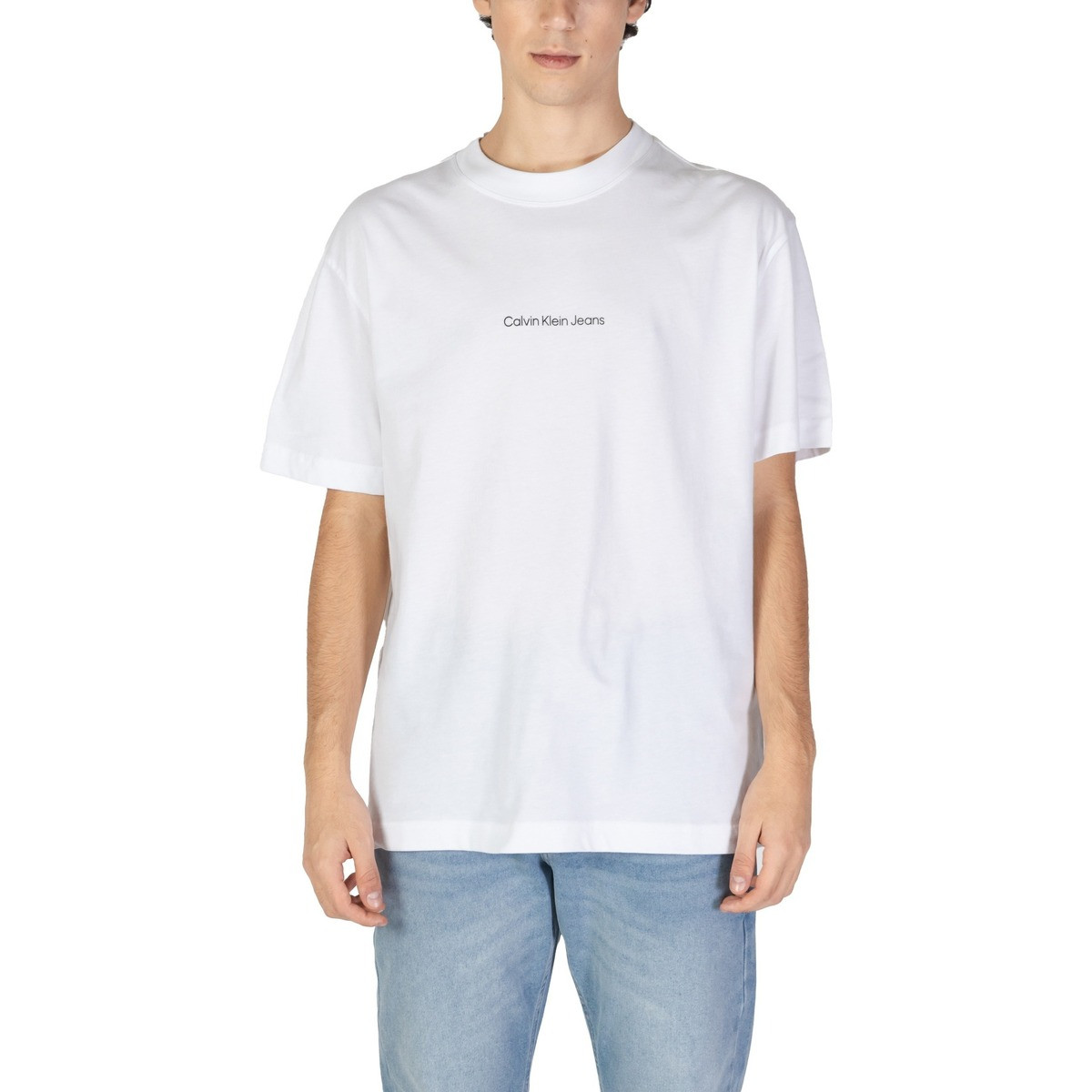 Calvin Klein Jeans  GRID MONOGRAM TEE J30J325688  Bílá