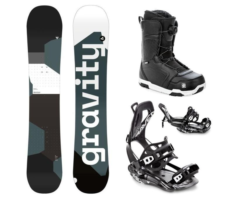 Gravity Adventure 24/25 snowboard + Raven Fastec FT360 black vázání + Raven Flush MOZ boty