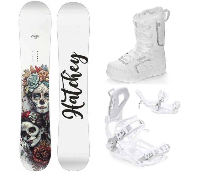 Hatchey Eternity dámský snowboard + Raven Fastec FT360 white vázání + Raven Pearl white