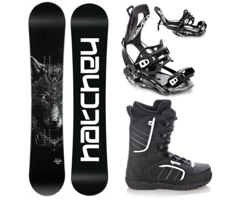 Hatchey Leader freestyle snowboard + Raven Fastec FT360 black vázání + Raven Target obuv