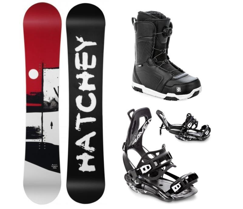 Hatchey Legacy snowboard + Raven Fastec FT360 black vázání + Raven Flush MOZ boty