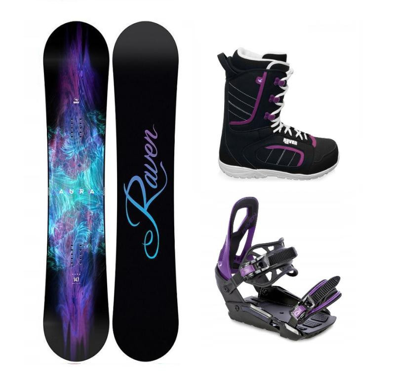 Raven Aura dámský snowboard + Raven S230 Black/violet vázání + Raven Diva boty