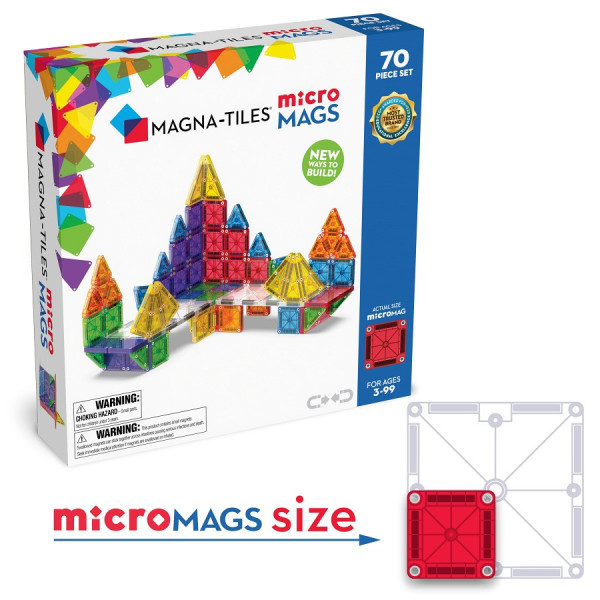 Magna-Tiles Magnetická stavebnice microMAGS Deluxe Set 70