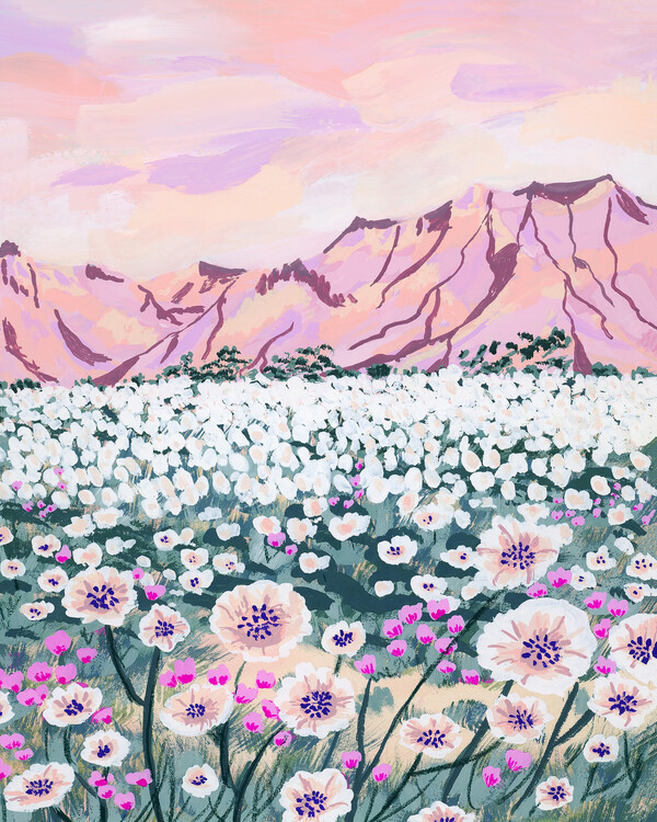 Sarah Gesek Ilustrace Pink Desert, Sarah Gesek, 30 × 40 cm