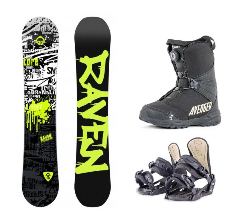 Raven Core Junior CAP dětský snowboard + Beany Junior vázání + Beany Avenger BS boty