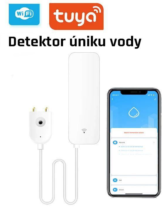 Chytrý detektor úniku vody s Wi-Fi a mobilní aplikací Detektor úniku vody TUYA, Kód: 27683