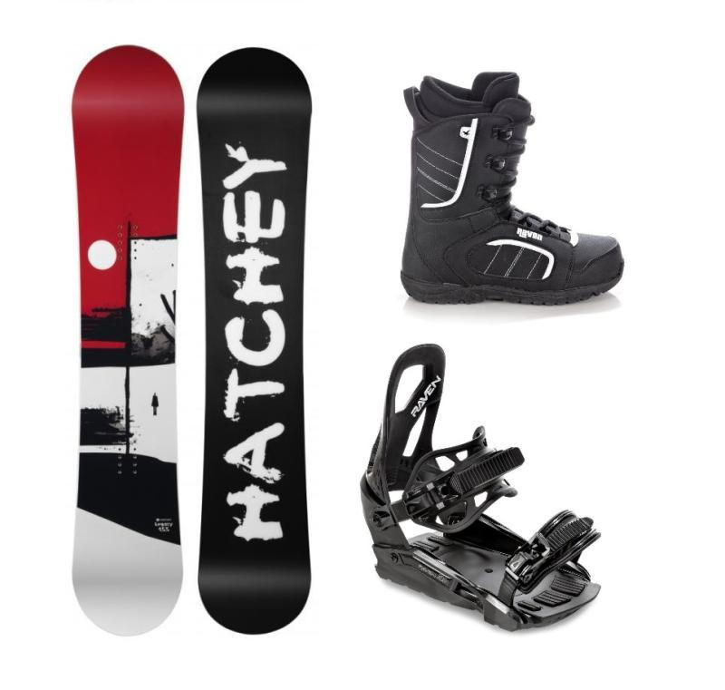 Hatchey Legacy snowboard + Raven S230 Black snowboardové vázání + Raven Target snowboardová obuv