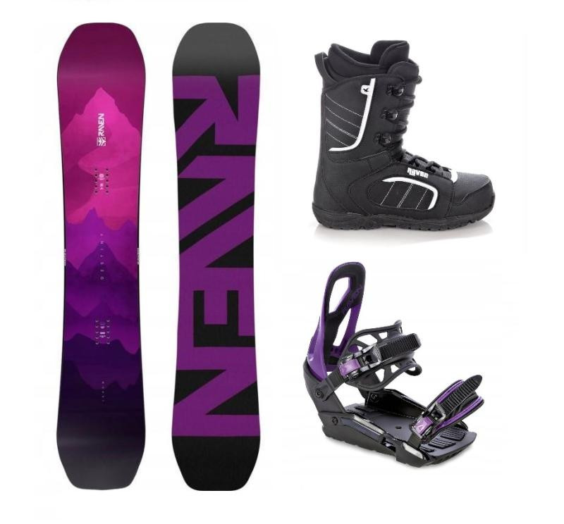 Raven Destiny snowboard + Raven S230 Black/violet vázání + Raven Target obuv