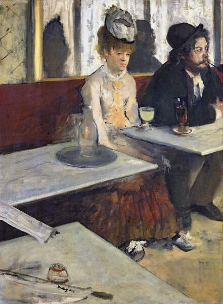 Degas, Edgar Obrazová reprodukce In a Cafe, or The Absinthe, c.1875-76, Degas, Edgar, 30 × 40 cm