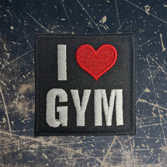 Workout Nášivka I love gym - 6x6 cm WOR477