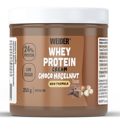 Weider Whey Protein Cream 250g, proteinový krém, Čokoláda Oříšek