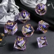 Dice Habit Sharp Edge Dice Set Dragon Eye Purple (7)