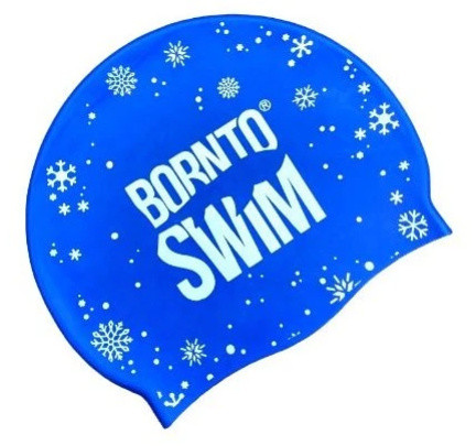 BornToSwim SNOWFLAKES Silicone Cap Modrá