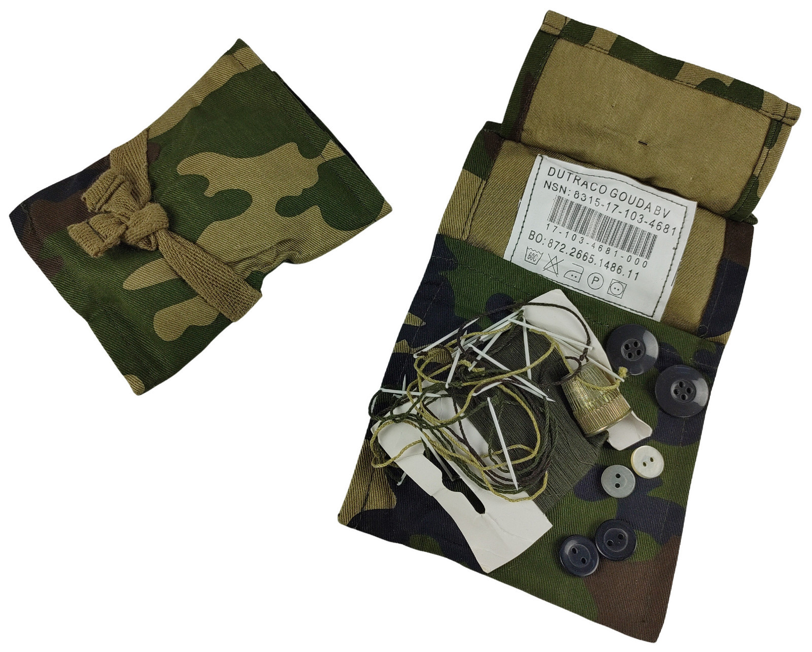 Šití cestovní souprava vojenské šitíčko Woodland DPM Holandsko originál použité