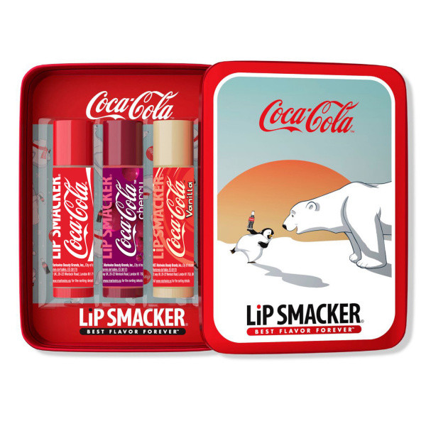 Lip Smacker Coca-Cola Polar Bear Trio Tin dárkové balení balzámů na rty  12 g