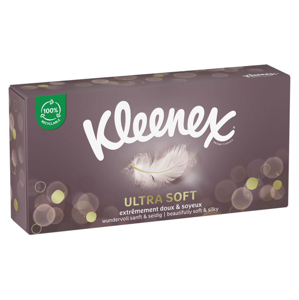 KLEENEX Papírové kapesníky Ultra Soft Box 64 kusů