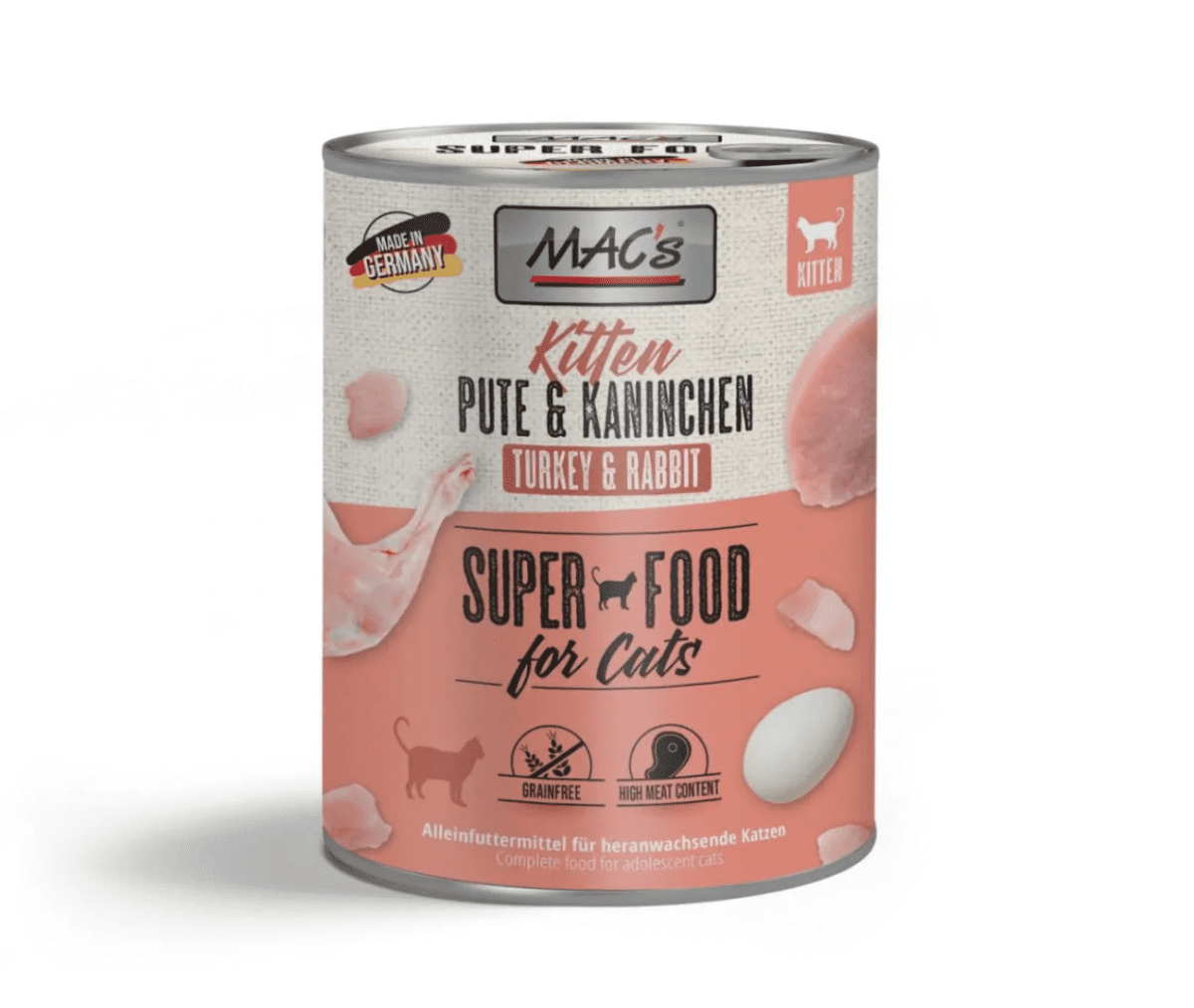 Mac's Konz. Kitten Krůtí/Králičí - 400g