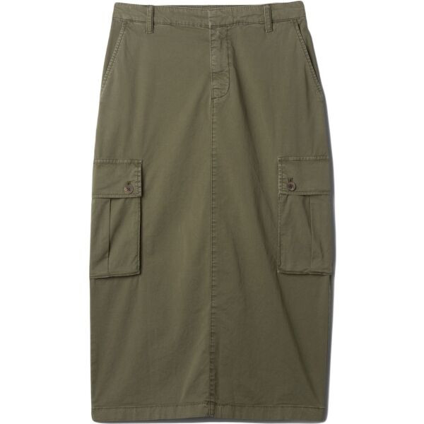 GAP UTILITY MIDI Dámská sukně, khaki, velikost