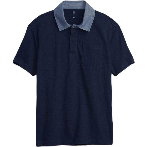 GAP CHAMBRAY POLO Chlapecké tričko, tmavě modrá, velikost