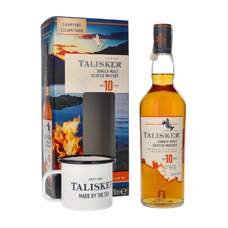 Talisker 10 Y.O. 45,8% 0,7l v dárkovém balení s plecháčkem