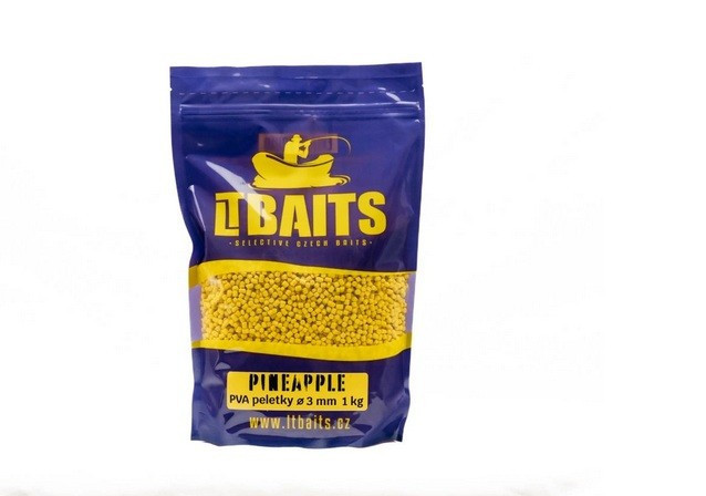 LT Baits PVA PELETKY FINE PINEAPPLE 3 mm 1 kg