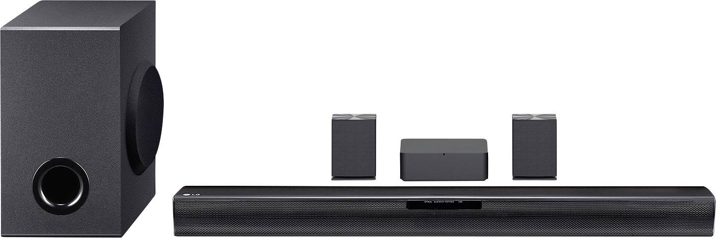 LG Electronics SQC4R.DEUSLLK Soundbar černá vč. bezdrátového subwooferu, upevnění na zeď, Bluetooth®