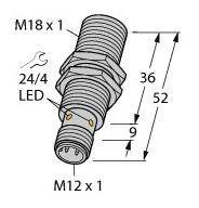 Turck indukční snímač zarovnaná PNP, zavírač BI8-M18-AP6X-H1141