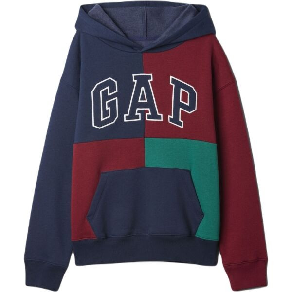 GAP V-FALL FASH LOGO Chlapecká mikina, tmavě modrá, velikost