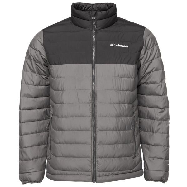 Columbia POWDER LITE II JACKET Pánská zimní bunda, šedá, velikost