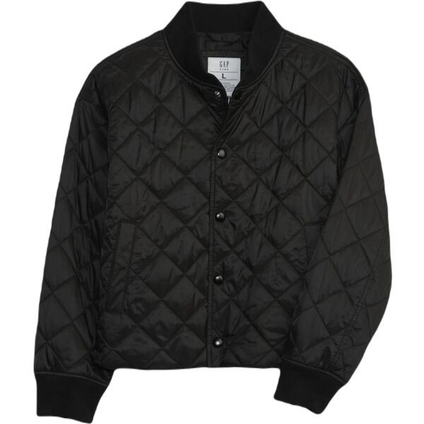 GAP LTWT QUILTED PUFFER Dívčí bunda, černá, velikost