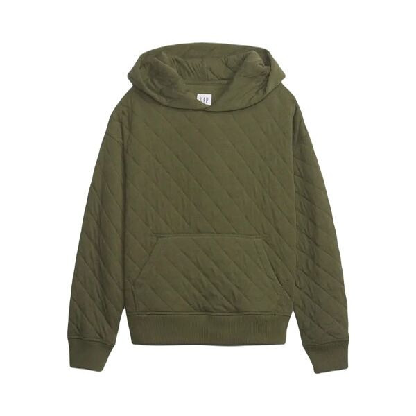 GAP QUILTED CREW Chlapecká mikina, khaki, velikost